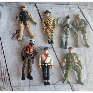 Lot Of 7 Lanard Corps 3.75" Action Figures Military